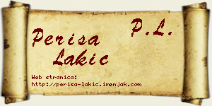Periša Lakić vizit kartica